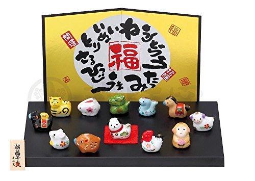 

Zodiac Figurine Set / Colorful Zodiac Ornaments for Good Fortune / Can be used every year, good luck charms, neighborhood associations, Respect for th
