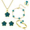 Floral Petals Jewelry Set For Women With Alloy And Plate Material Perfect For Gift Occasions