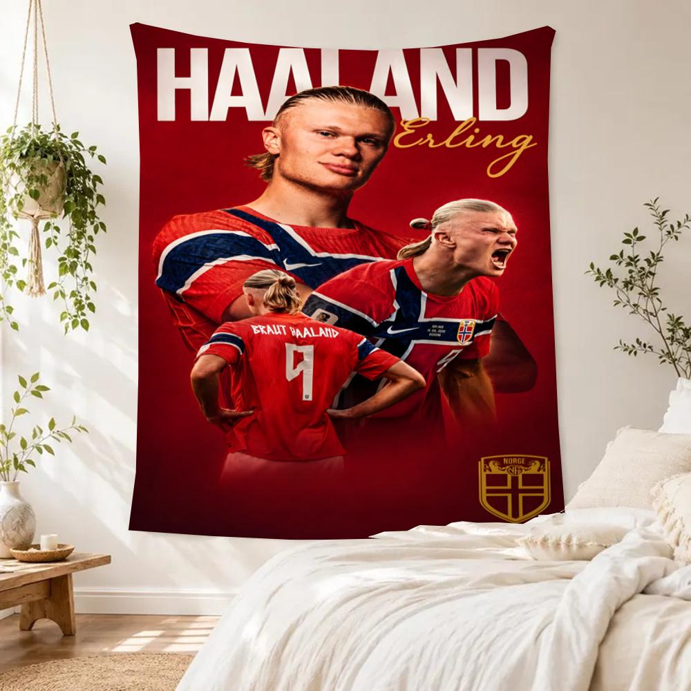 Haaland Wall Tapestry Psychedelic Art Ideal For Dorm Wall Balcony Bedroom Multipurpose Exotic Pattern Gift For Birthday