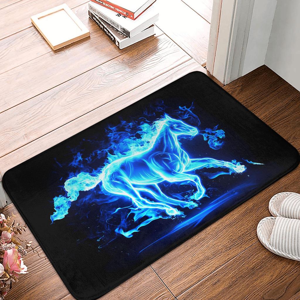 Horse Floor Door Kitchen Bathroom Mats Anti-Slip Outdoor Animal Doormat Living Room Entrance Rug Carpet Footpad