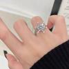 2 Stück/Set Damen-Ringset, Stapelbare Ringe mit Mikro-Fassung aus Zirkonia, Schneeflocken-Reihenringe Set als Schmuckgeschenk