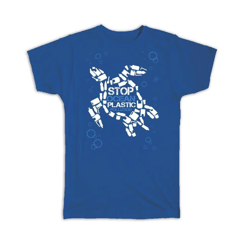 

Gift T-Shirt : Eco Stop Ocean Plastic Pollution Kraft Paper Turtle Recycle XL