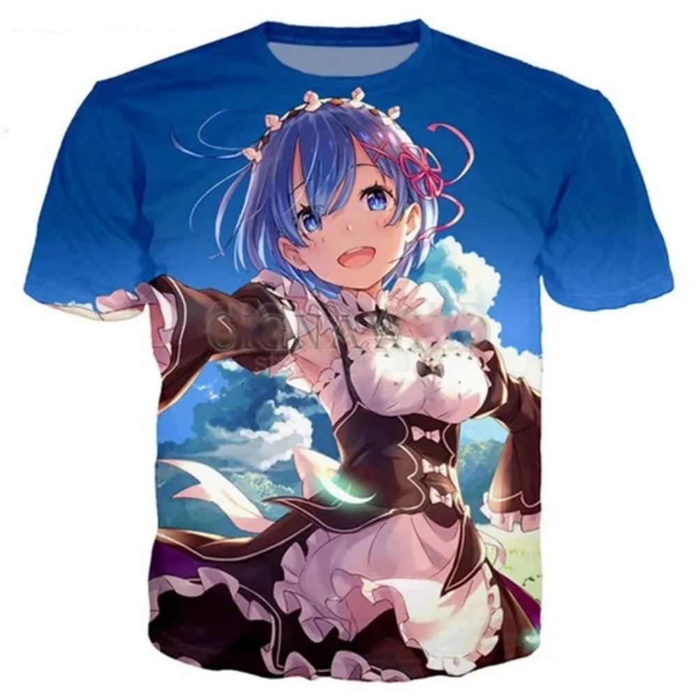 New T Shirt Men_women Anime Girl 3D Printed T-shirts Casual Harajuku Style Tshirt Streetwear Tops Oversized Clothing