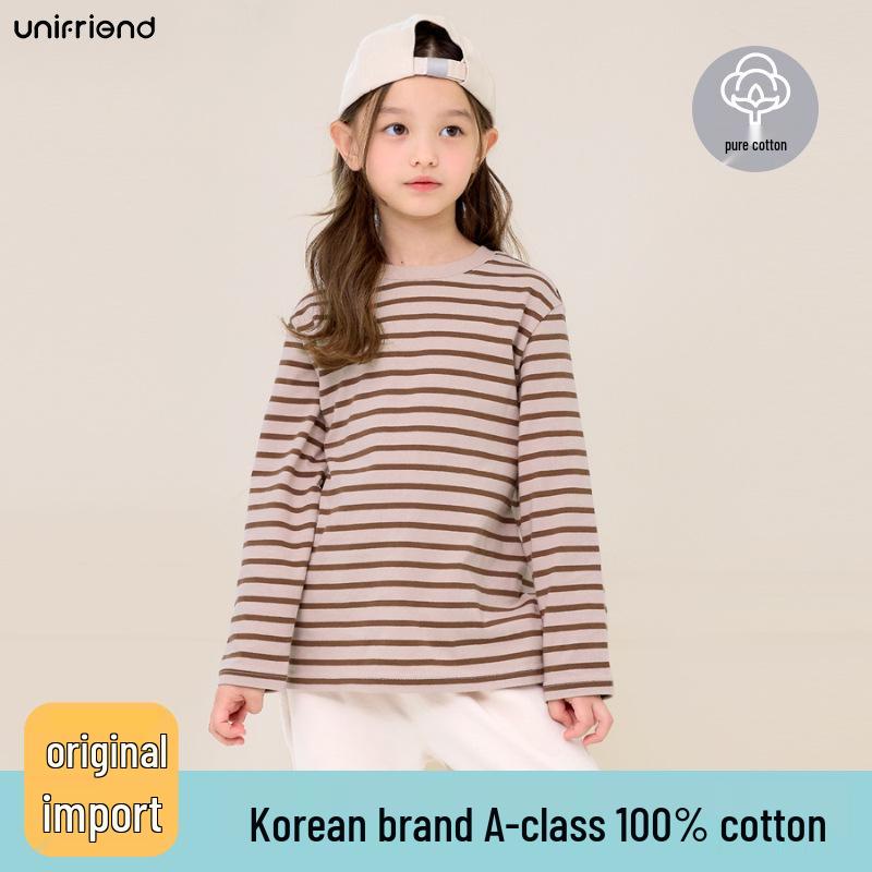 Unifriend24 Gestreiftes Kinder-T-Shirt im koreanischen Stil - Vielseitig & Locker geschnitten