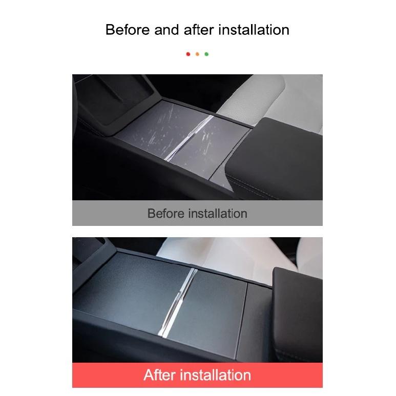 For Tesla Model Y Juniper & Model 3 Highland Center Console Panel Sticker Protective Film Scratch Protection Sticker Accessories