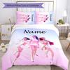 3pcs KPop Demon Hunters31 Cover Set - Personalized Name, HD Printed Bedding with 1 Cover and 2 Pillowcases - Perfect for Home Decor, Easy Care