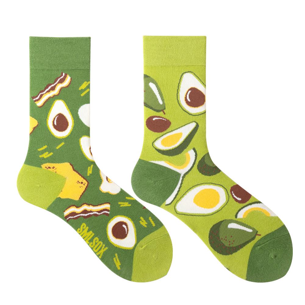Calzini AB Asimmetrici Trendy Divertenti per Coppia Anatra Mandarina Colorati Calzini a Mezza Gamba SMLSOX