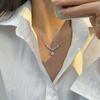 Exquisite Lightweight Flower & Wheat Ear Necklace - Moissanite Pendant Jewelry Gift for Girlfriend or Best Friend