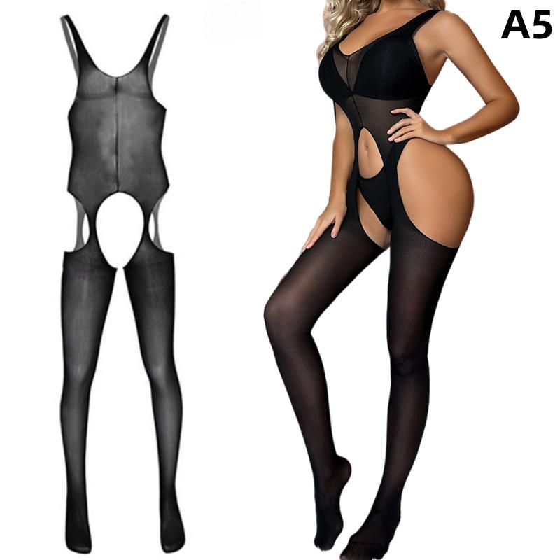 Dámské síťované přiléhavé síťované body Sexy spodní prádlo Spodní prádlo Krajka Transparentní Jednodílné tělové punčochy Kombinézy Punčochy Uniforma