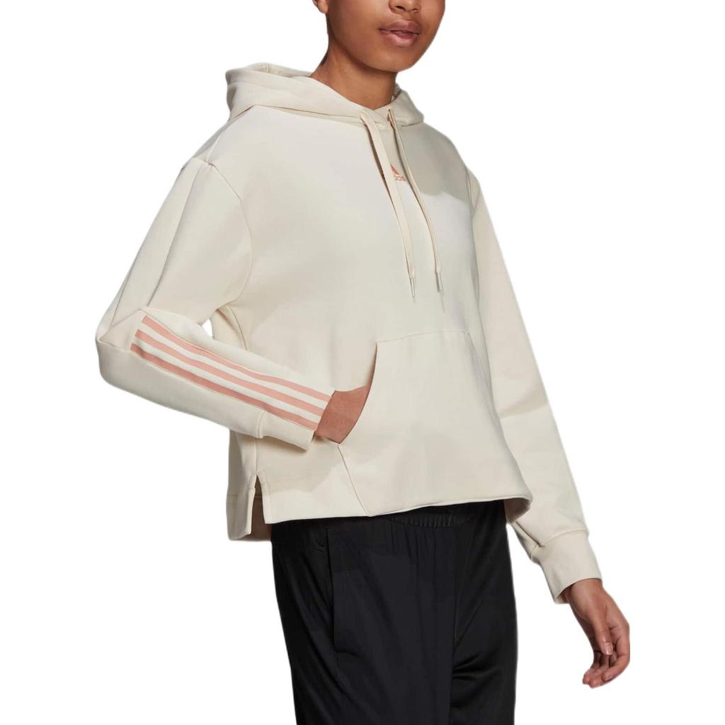 Adidas Essentials 3-Stripes Sweatshirt Hoodie Women Tops White H10238