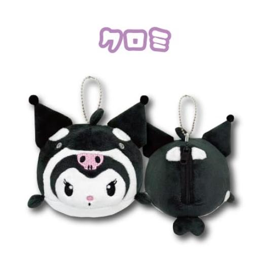 Hatayama Shoji Sanrio Daifuku-shaped Mascot Pouch, Sea Creatures, Kuromi, Approx. H7.5 X W10cm, Product Number: 63203238