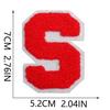 7Cm White Background Red Character Embroidery Cloth Sticker English Letters Towel Embroidery Patch Sticker Computer Embroidery Chapter Boy Heat Transf