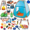 UQTOO Kids' Camping Tent, Foldable Toy with Storage Bag for Boys and Girls, Pretend Play, Parent-Child Play, Educational Toy, Indoor Play, Camping Set