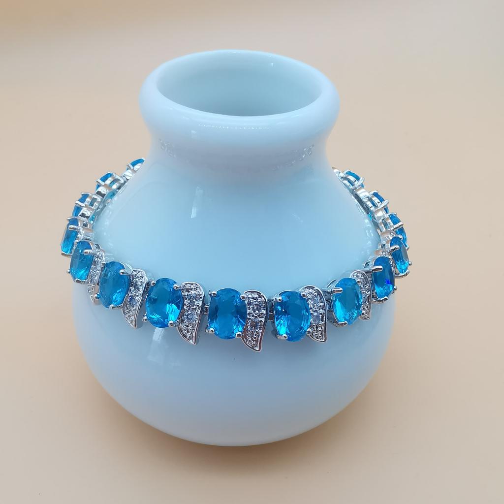 Chicken Leg Bracelet Imitation Tanzania European and American Bracelet Plated with Platinum Crystal for Womens Luxury Multi Color