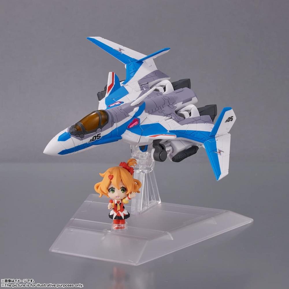 TINY SESSION Macross Delta VF-31J Siegfried (Hayate Immelman Custom) with Freya Vion approx. 100mm PVC & ABS painted movable figure