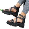 Fashion Chunky High Heels Roman Sandals for Women 2024 Summer Ankle Strap Plarform Sandals Woman Strap Thick Heeled Party Shoes