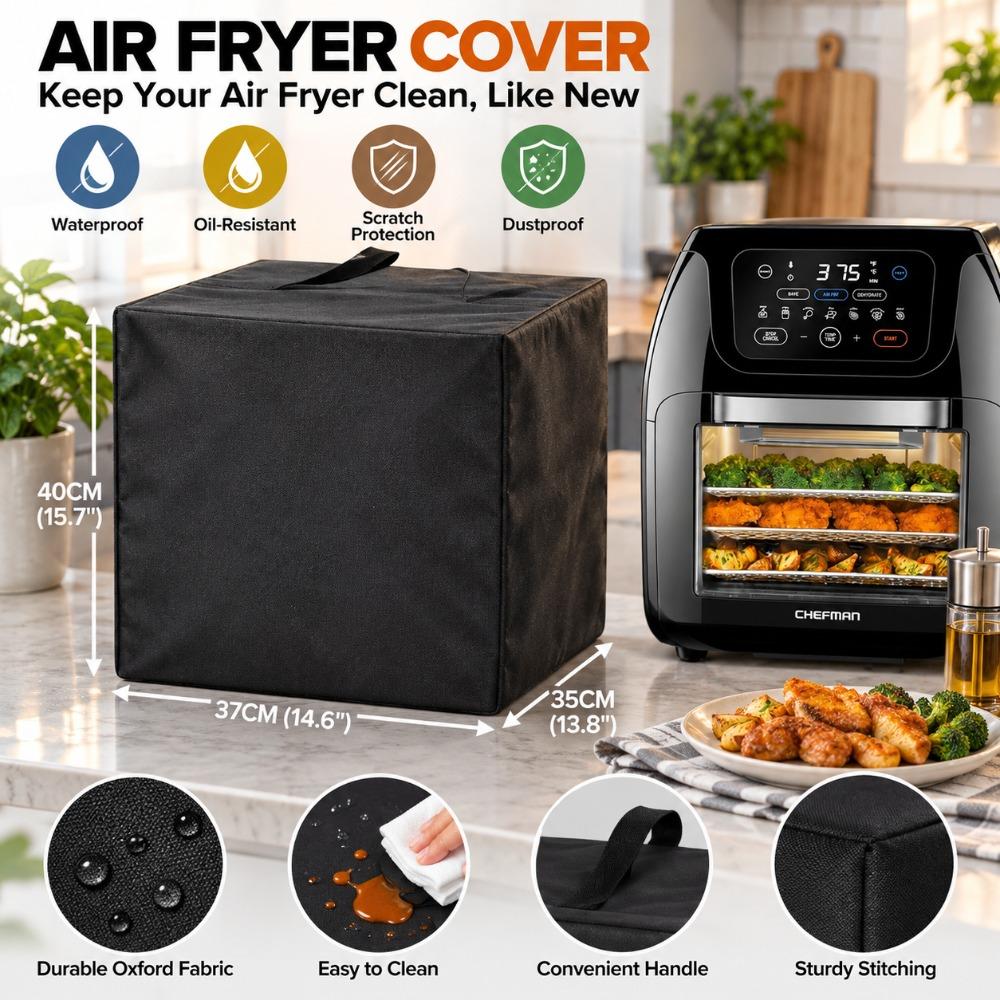 Waterproof Air Fryer Dust Cover 420D Oxford Cloth Air Fryer Appliance Cover Countertop Appliance