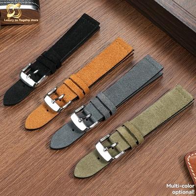 Dla Casio a168we AE-1200/1300 F91w A159 F105 A158 a169 f91w SGW-300 Vintage Zegarek Pasek ze skóry zamszowej Pasek do zegarka 18mm