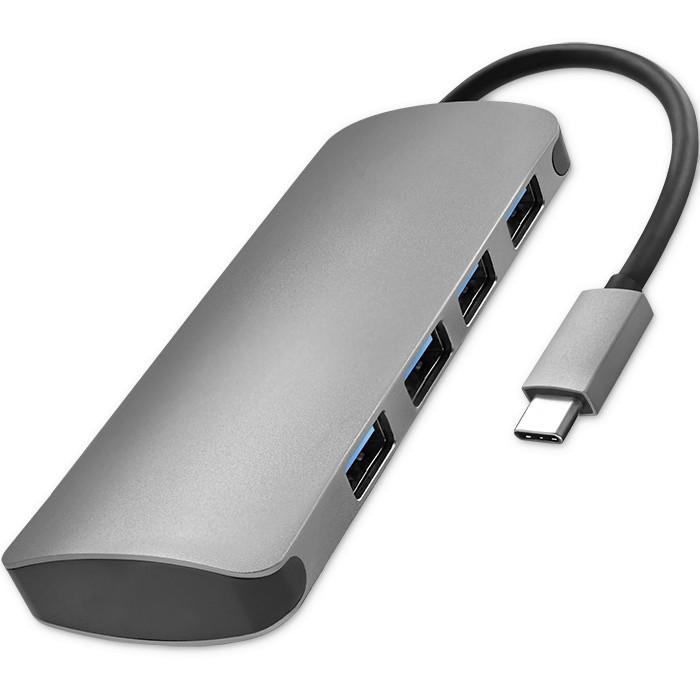 Adattatore Hub Qoltec USB-C 3.1 5 in 1 | 4x USB 3.0 | DC