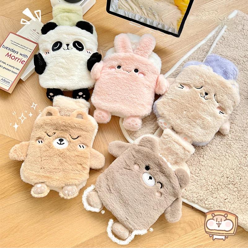 Kawaii Hot Water Bags Cute Plush Rubber Hand and Foot Belly Warmer Explosion-proof Hot Water Bottles for Women Period Pain
