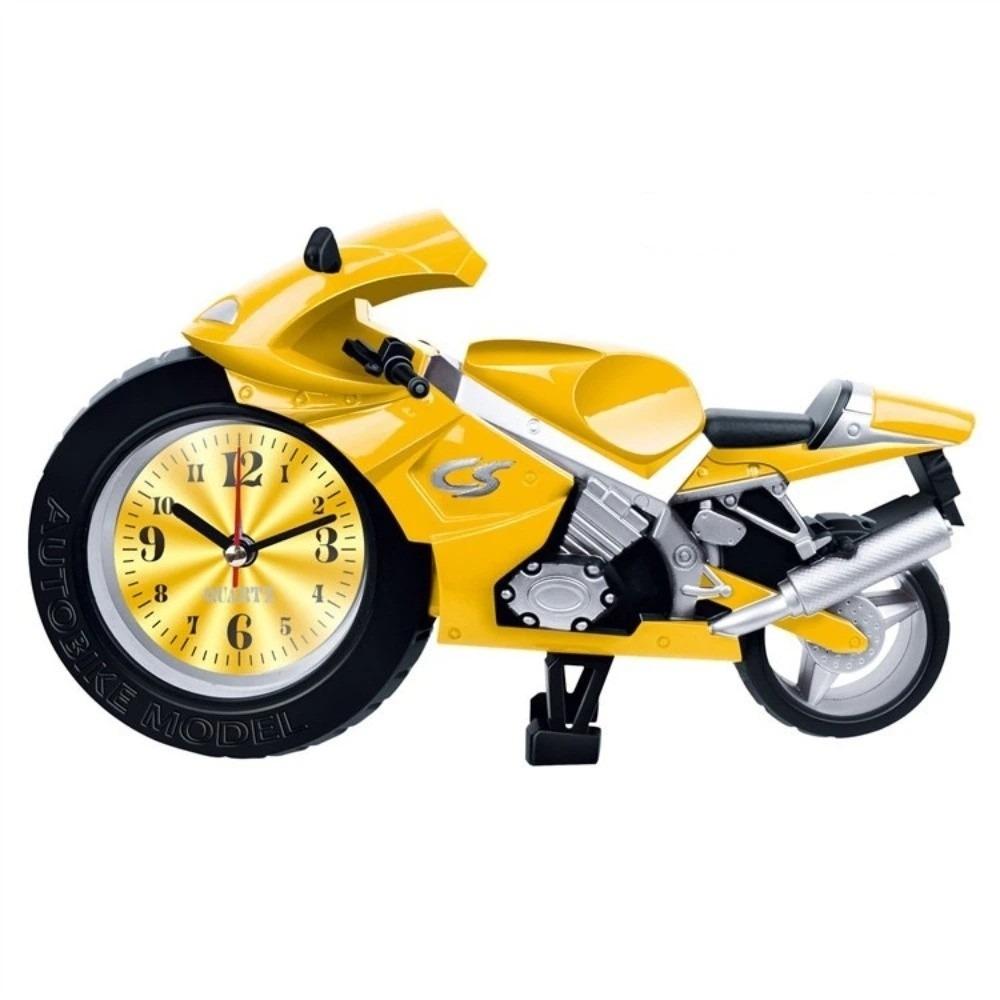 

Cartoon Motorcycle Alarm Clock Drop-proof Desktop Clock Mini Alarm Clock Study Room