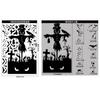 Large Skull Pumpkin Halloween Stickers Witch Demon Bat Static Stickers Halloween Decorations Party Supplies