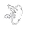 Lava Butterfly Ring Women'S Fashion Niche Design High Sense Personality Temperament Opening Adjustable Ring Hand Jewelry Quality