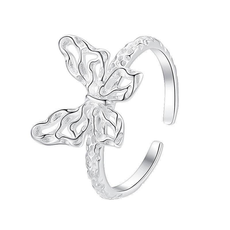 Lava Butterfly Ring Women'S Fashion Niche Design High Sense Personality Temperament Opening Adjustable Ring Hand Jewelry Quality