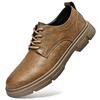 Men Spring Autumn Casual Shoes Leather Designer Luxury Casual Retro Fashion British Style Anti skid Chaussure Homme Cuir Brand