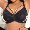 Plus Size European & American Lace Sexy Bra: Beautiful Back Lingerie for Women
