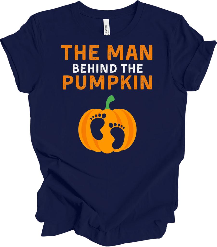 The Man Behind the Pumpkin Halloween T shirt for Dads