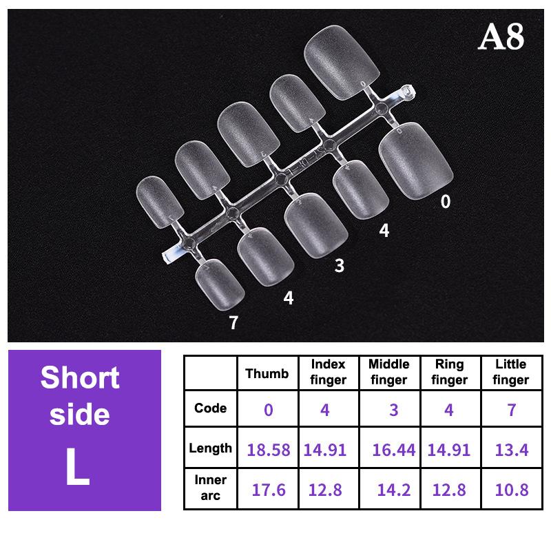 100Pcs/Box False Nails Transparent Press On Nails Coverage False Nails Tips Short Shaped Water Drop Full Sticker For Nails