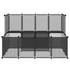 Vidaxl Gabbia per Piccoli Animali, Nera, 143X107X93 Cm, PP e Acciaio