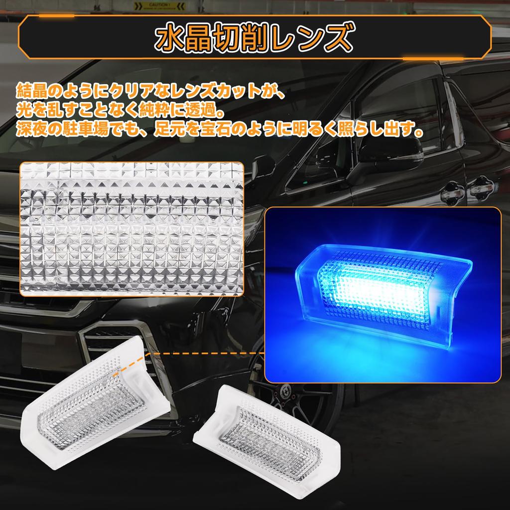 POPMOTORZ Toyota Alphard 40 Series Vellfire 40 Courtesy Lamp, 3 Row Chip LED, Sliding