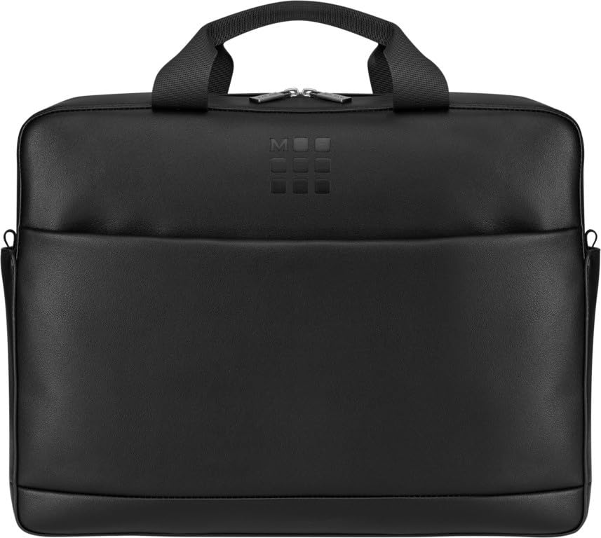 Moleskine Classic Slim Briefcase, Men's, Black, Fits 15-inch Laptop, Includes Shoulder Strap