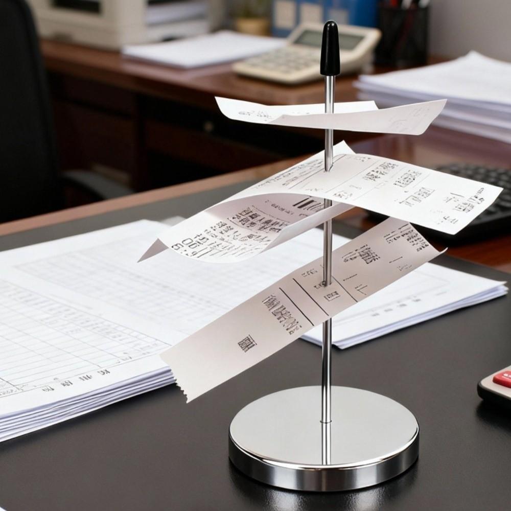 1/2Pcs Non-slip Paper Bill Fork Metal Receipt Ticket Spike Stand Order Receipt Holder  Restaurant