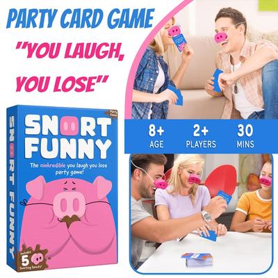 "If You Laugh, You Lose" Party Game Card Game, A Fun Game Suitable For Friends And Family, 4-8 Players, Festive Gifts