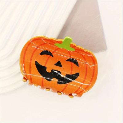 Cartoon Pumpkin Shark Hair Clip Halloween Party Hair Accessories Ponytail Holder for Women Girls Decorations