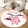 Cartoon-Maus, Rosa Mausstuhl-Matte, Runder Teppich, Büroteppich, Maschinenwaschbar, Rutschfest, Geeignet für Wohnzimmer, Schlafzimmer
