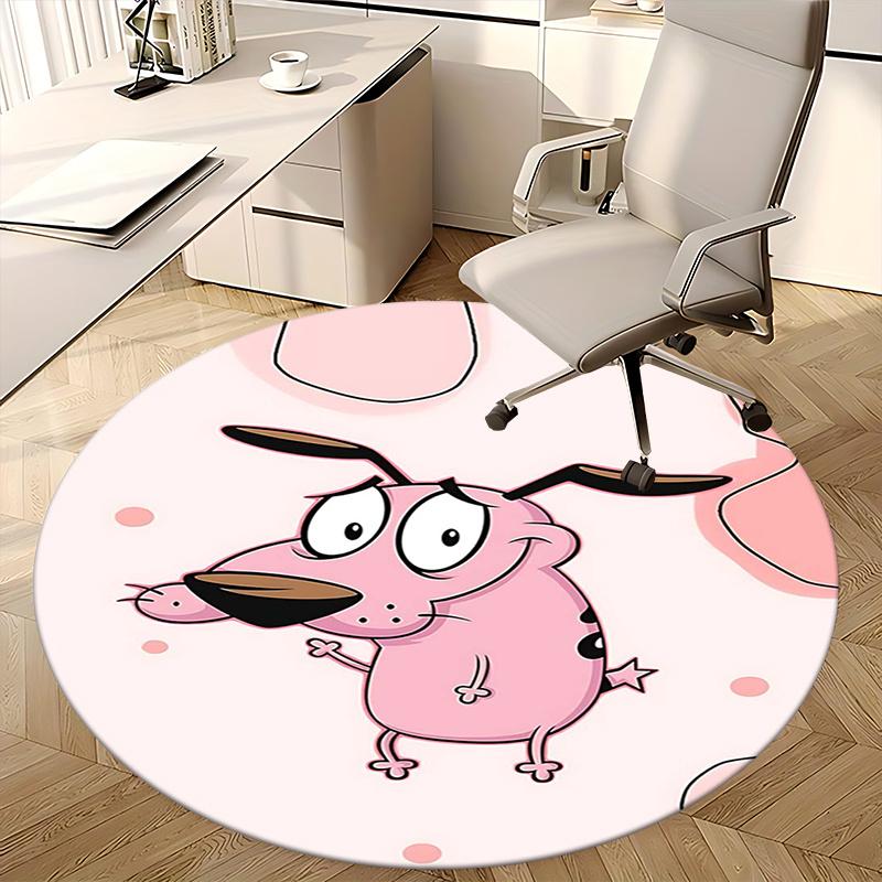 Cartoon Mouse,Pink Mouse Chair mat Round Rug Office carpet, Non slip, Suitable for Living Rooms, Bedrooms Decor 1205668a