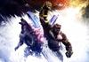 Godzilla Vs King Kong Cartoon Backdrop Banner Monster Clash Adventure Theme Kids Birthday Party Decor Photo Background Supplies