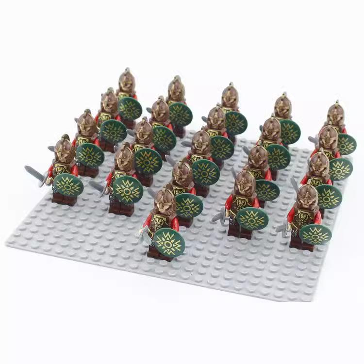 Roman Warrior Cavalry Series Minifigure Building Blocks Set (21 Pcs)