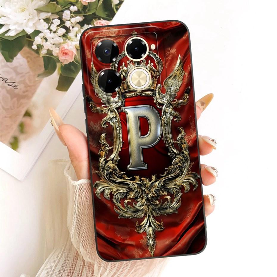 Fashion Crown Letter Couple Phone Case For Infinix Note 40 Pro Plus 5G 4G Note40 40Pro 40Pro+ Soft Silicone Cases Covers Bumpers