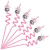 6/12Pcs Disco Ball Cowgirl Hat Straws Bachelorette Party Wedding Decoration Supplies 70s Disco Birthday Party Drinking Straws