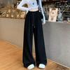 2025 Spring Women's High Waist Loose Wide-Leg Cotton Pants with Drawstring