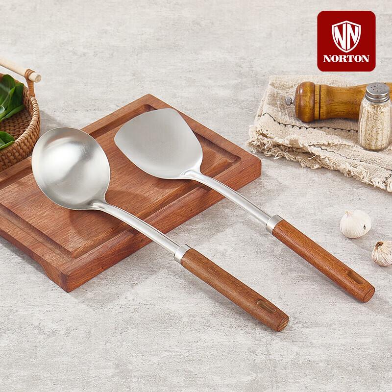 

NORTON Stainless Steel Wok Spatula and Soup Ladle Set