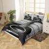Erosebridal Funda Nórdica de Guitarra Ropa de Cama con Tema Musical, Guitarra Vintage sobre Suelo de Madera Funda de Edredón Moderno Decoración Retro