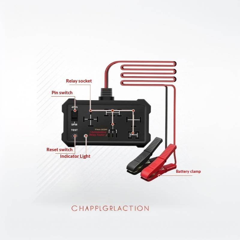 Car Relay Tester 12V 24V Universal LED Indicator Voltage Diagnostic Tool for Vehicle Emergency Fault Checking