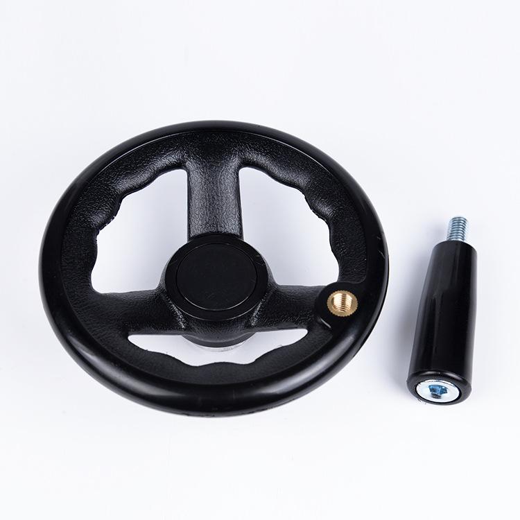 Corrugated Plastic-Steel Three-Spoke Handwheel for Machine Tools and Grinders