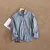 Women's Winter Retro Plaid Blue Cotton Shirt - Casual Fashion Layering Jacket with High-End Feel